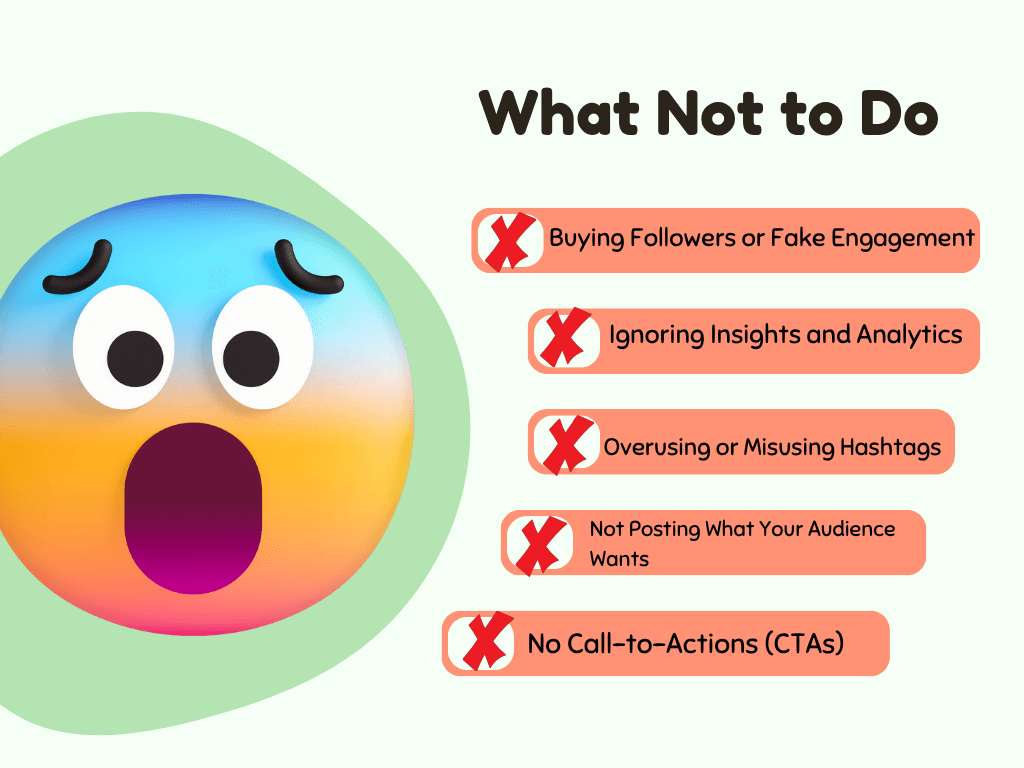 What not to do - Instagram Algorithm